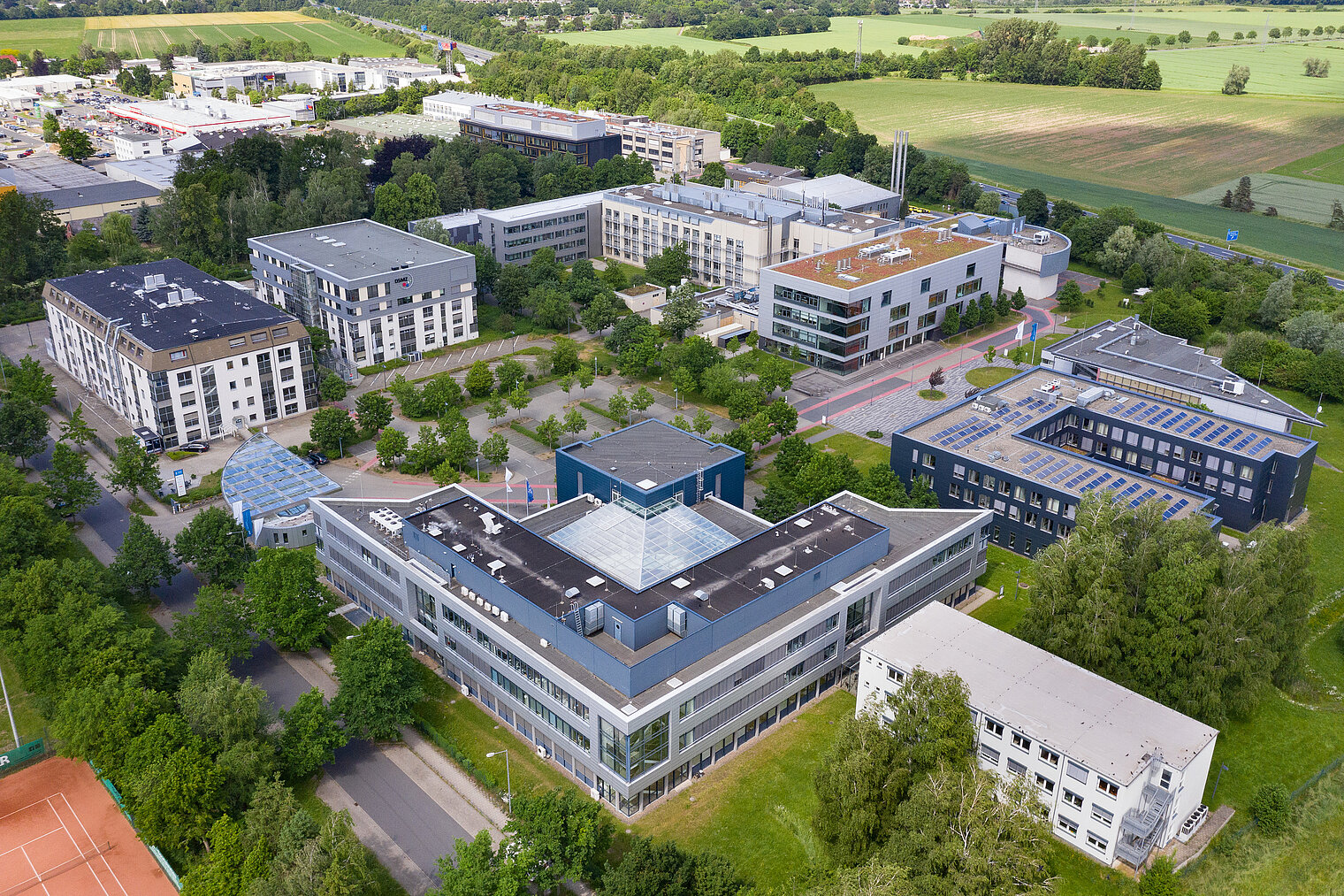 Aerial view of the HZI Campus