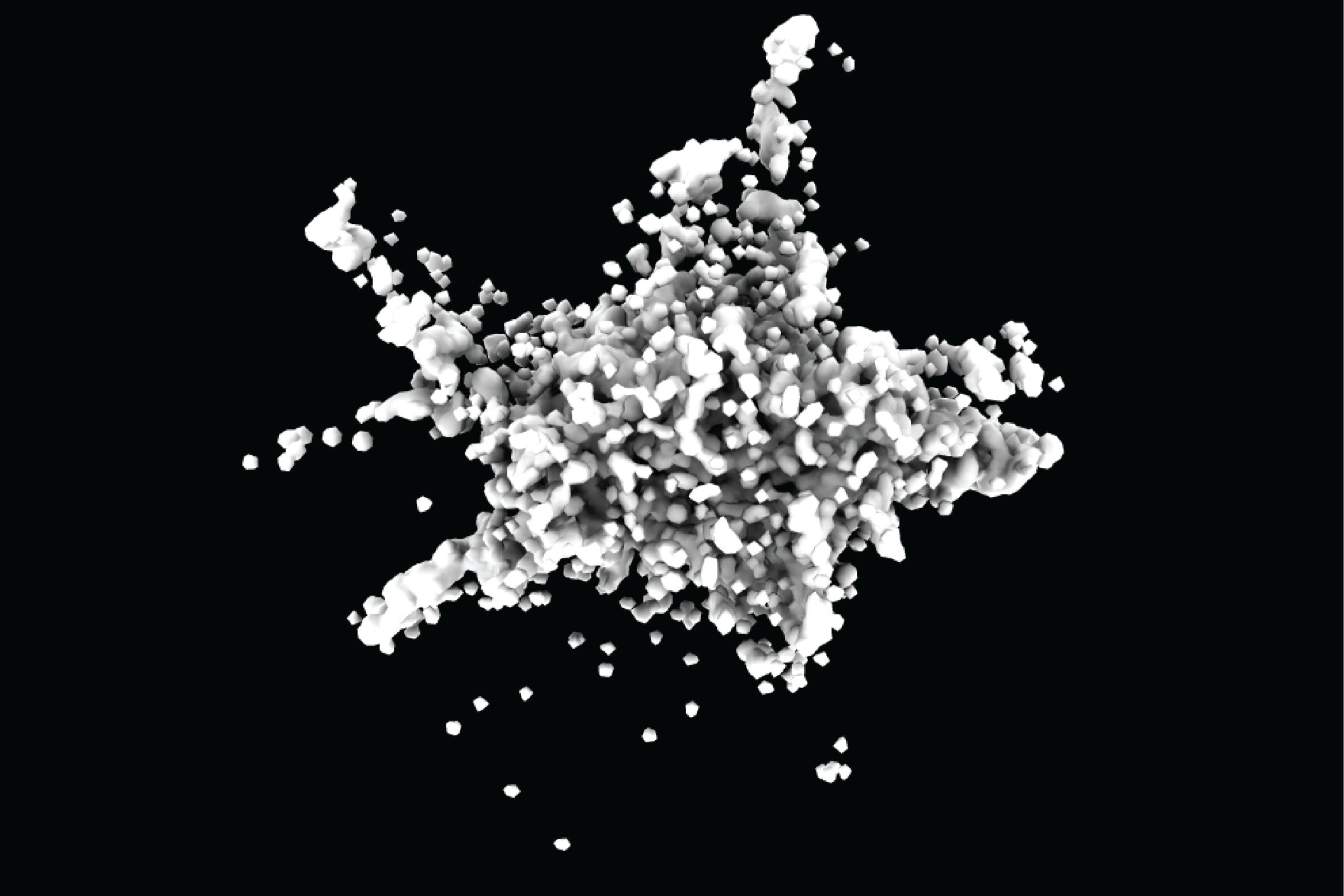 Endogener ASC-Speck, abgebildet in 3D mit dSTORM. © iScience, CC-BY-4.0