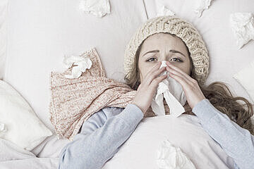 Patient mit Grippe