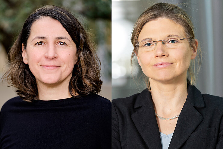 Collage of portraits of Brit Häcker and Berit Lange