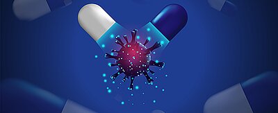 Illustration von antiviralen Wirkstoffen 