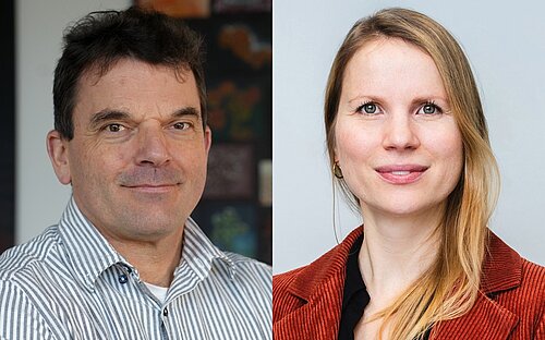 Rolf Müller and Katharina Schaufler Portrait collage