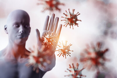 Symbolbild Abwehr von Viren