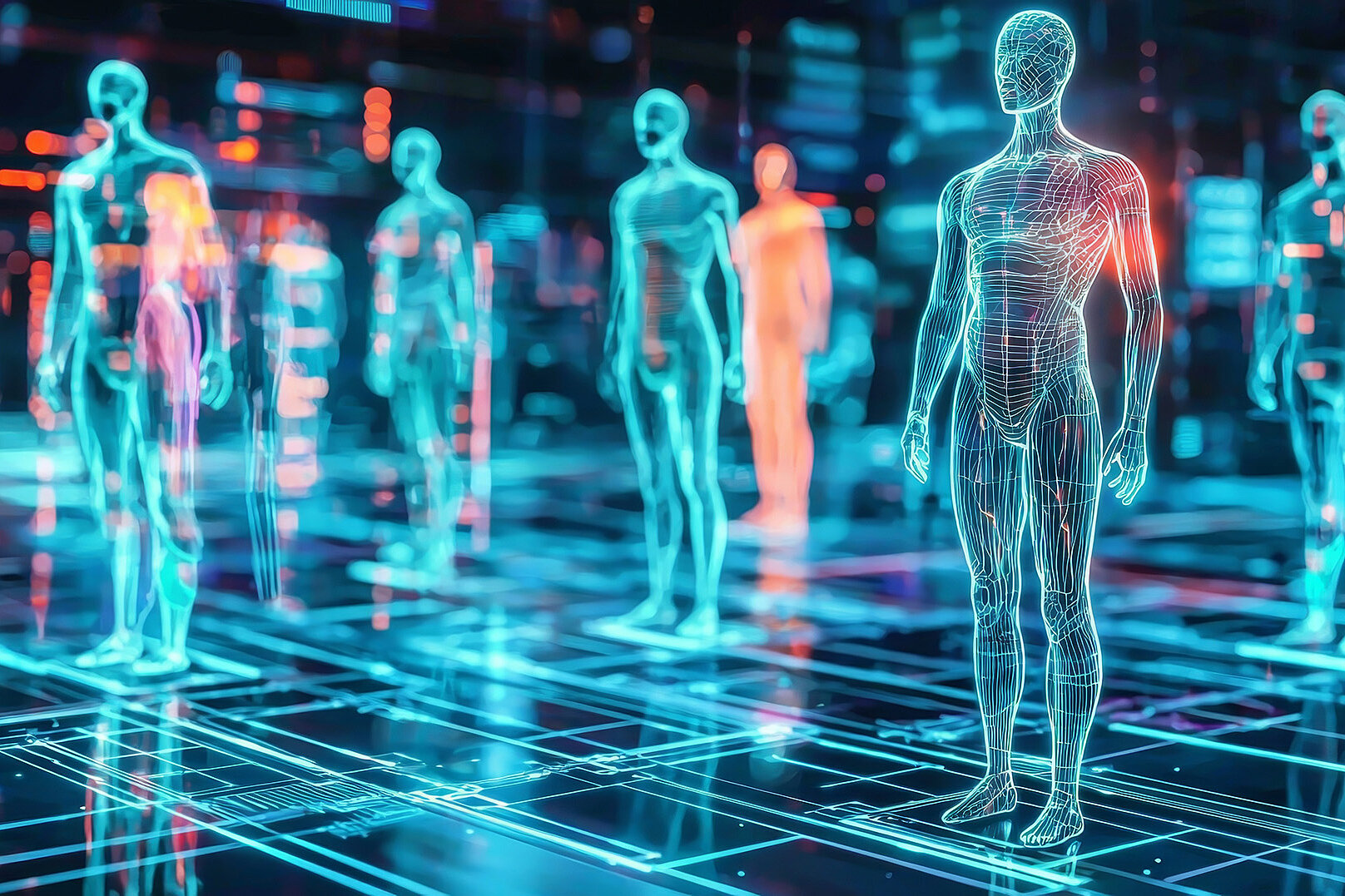 Digitale Darstellung mehrere Menschen