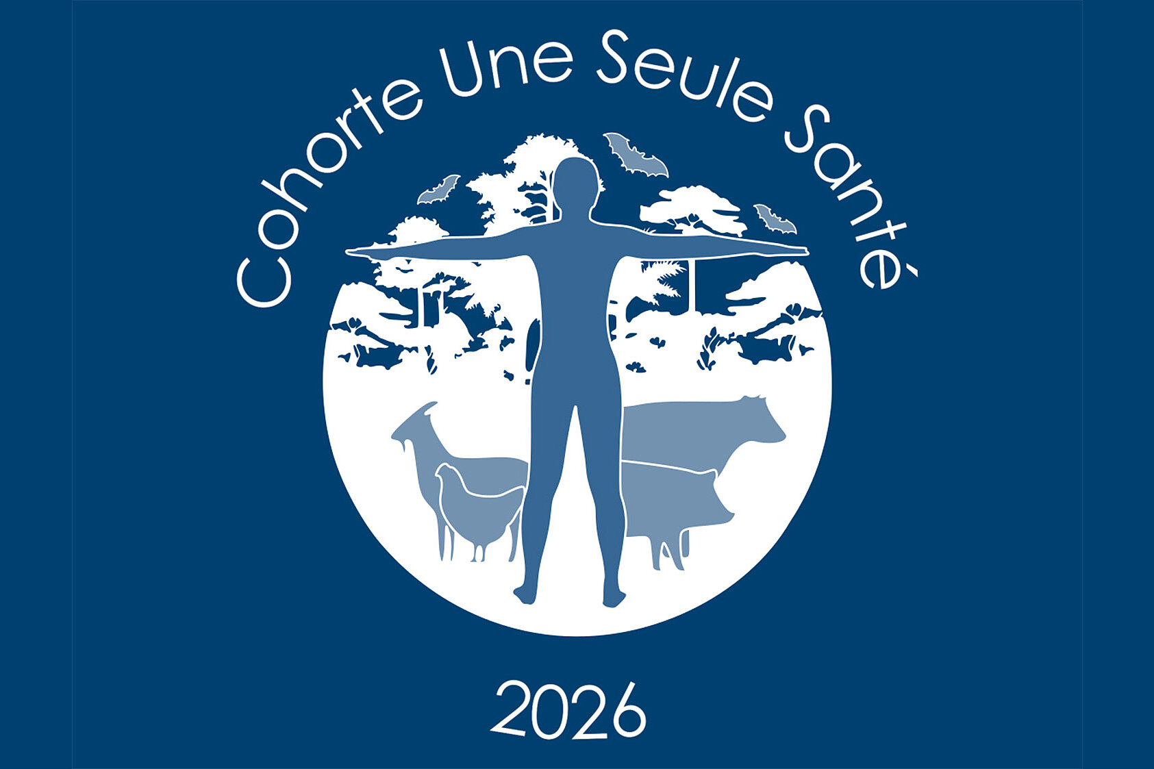 Mensch mit gespreizten Armen vor einer Weltkugel