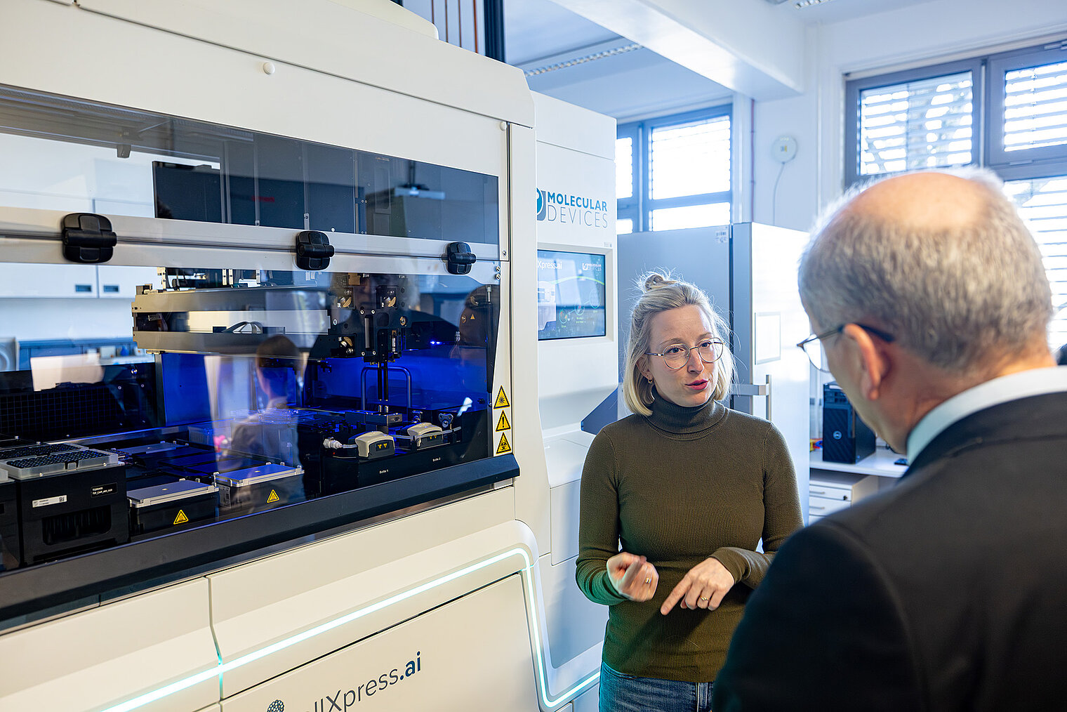 Two people in the lab