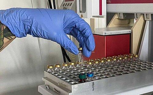 Laborproben in einem Messgerät