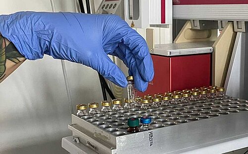 Samples in a scientific instrument