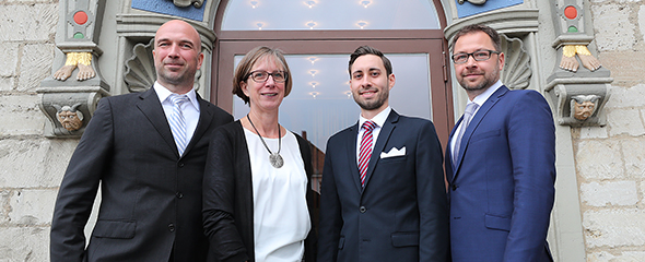 The Adwardees (from left): Tobias May, Dagmar Wirth, Tom Wahlicht, Roland Schucht