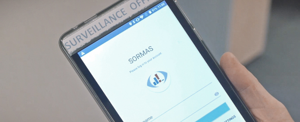 Die SORMAS-App in der Anwendung.