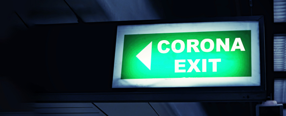 Schild Corona Exit